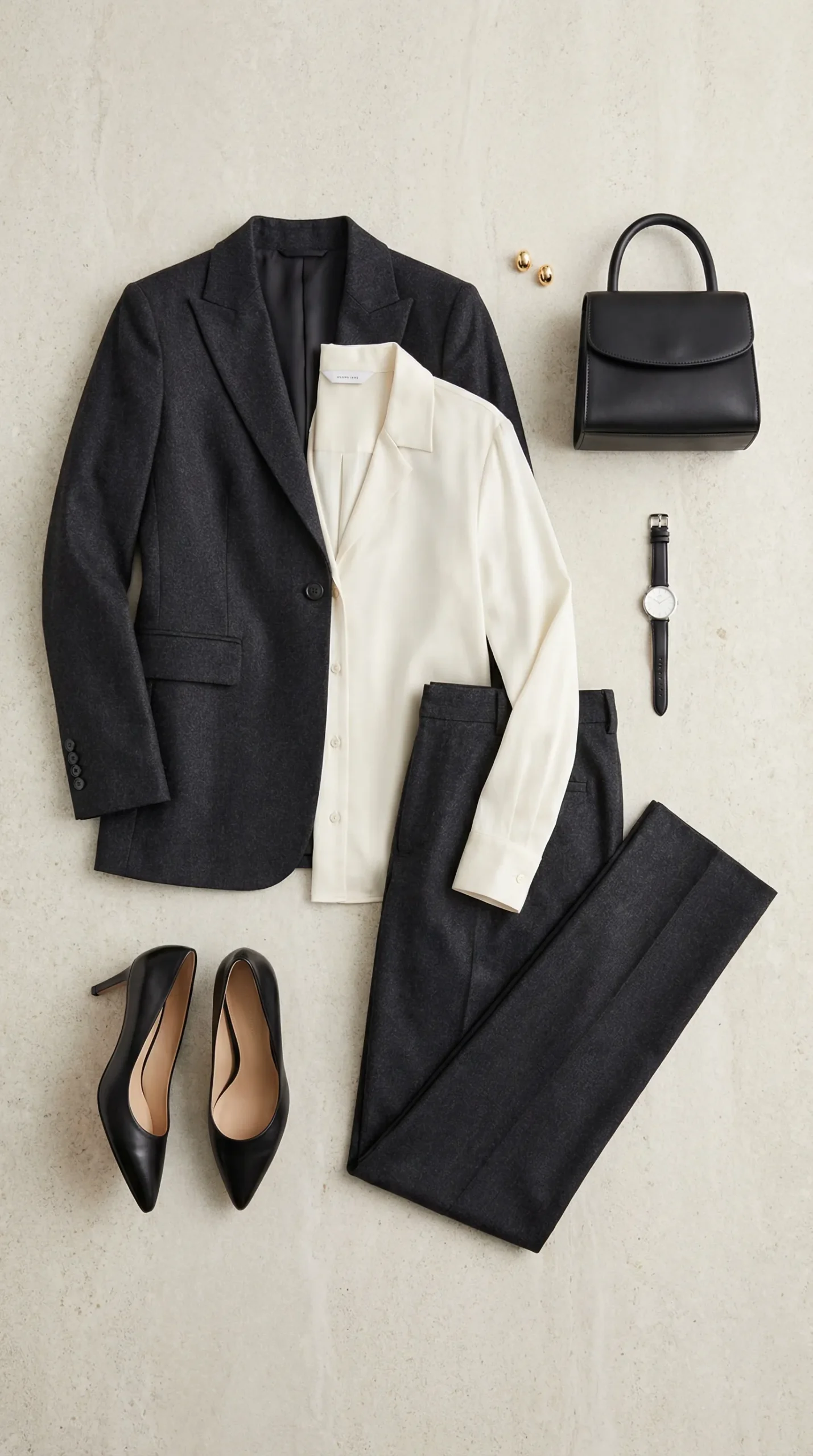 The 3-3-3 styling rule example for business formal attire
