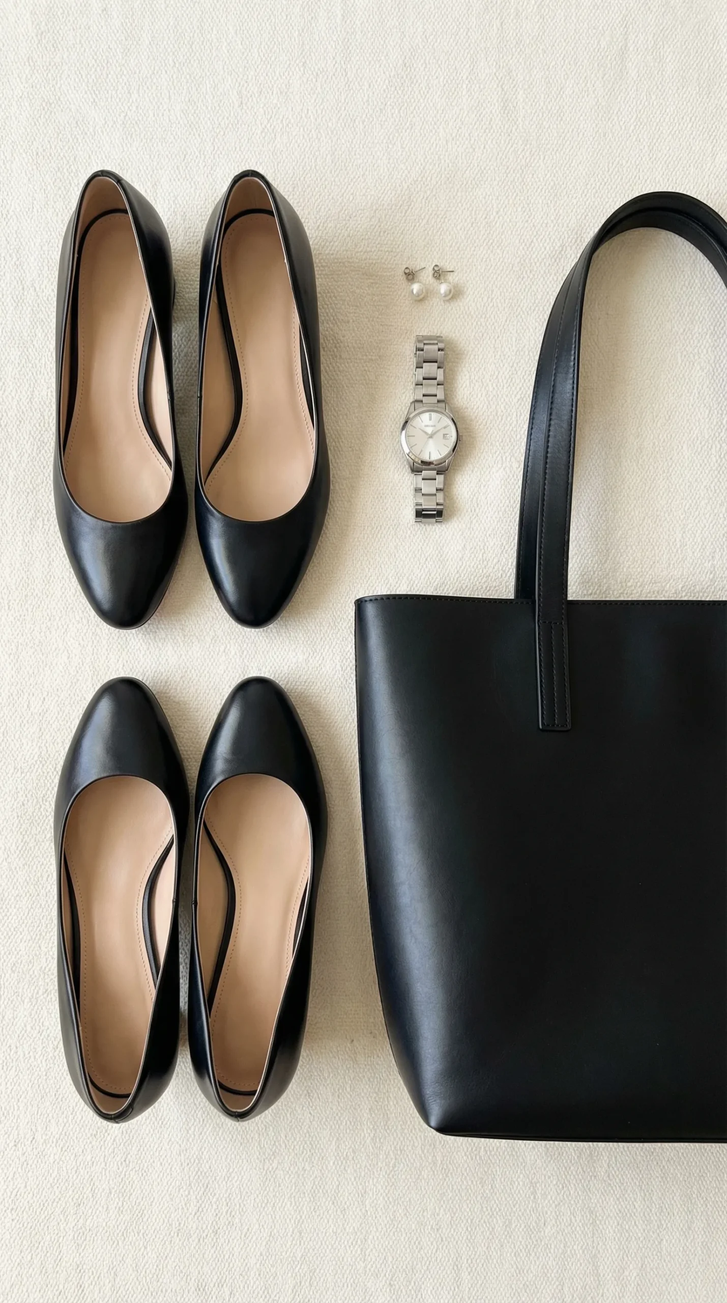 Business formal accessories, shoes, and bag for women