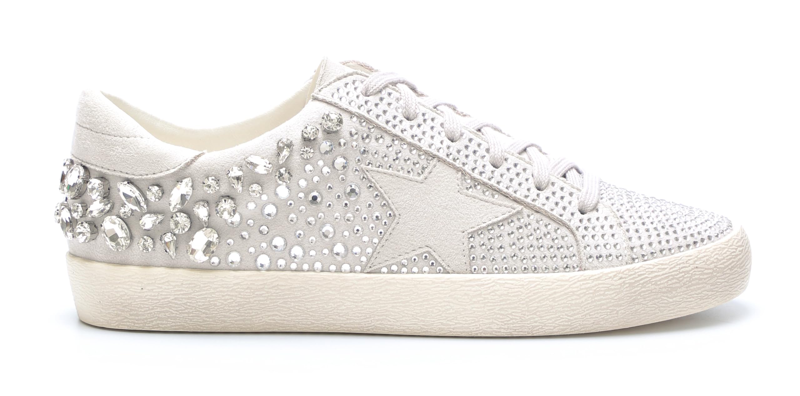 Mi.iM Goldie Rubber Sole Lace-up Rhinestone Star Sneakers