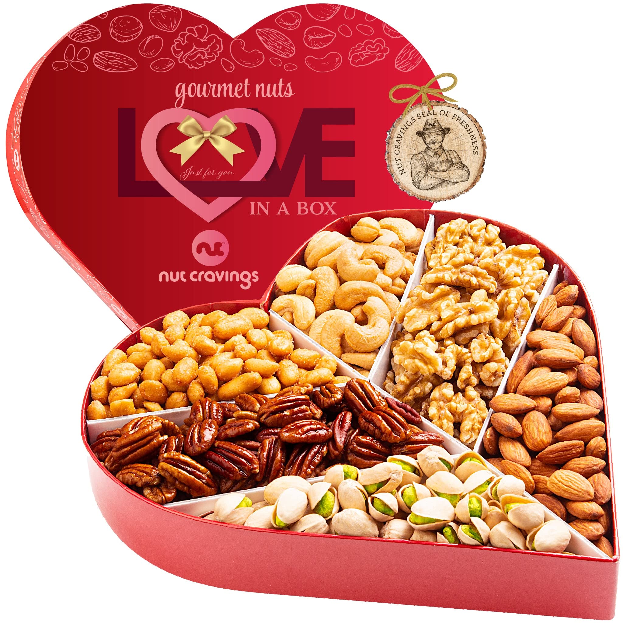 Nut Cravings Heart Basket