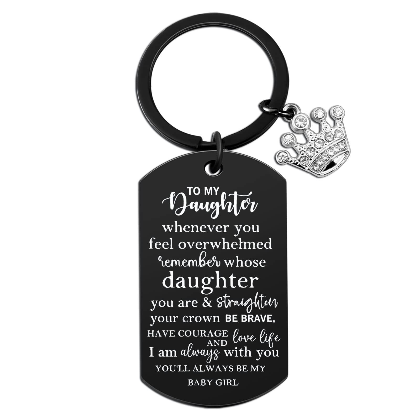 To My Badass Daughter Keychain Image