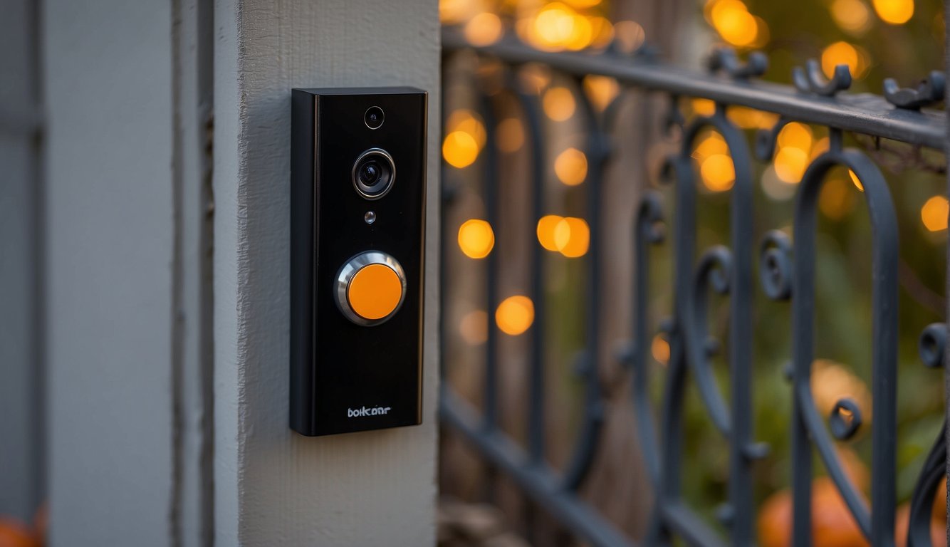 A Ring doorbell with Halloween-themed decorations and spooky sound effects How to Set Up Halloween Ring Doorbell
