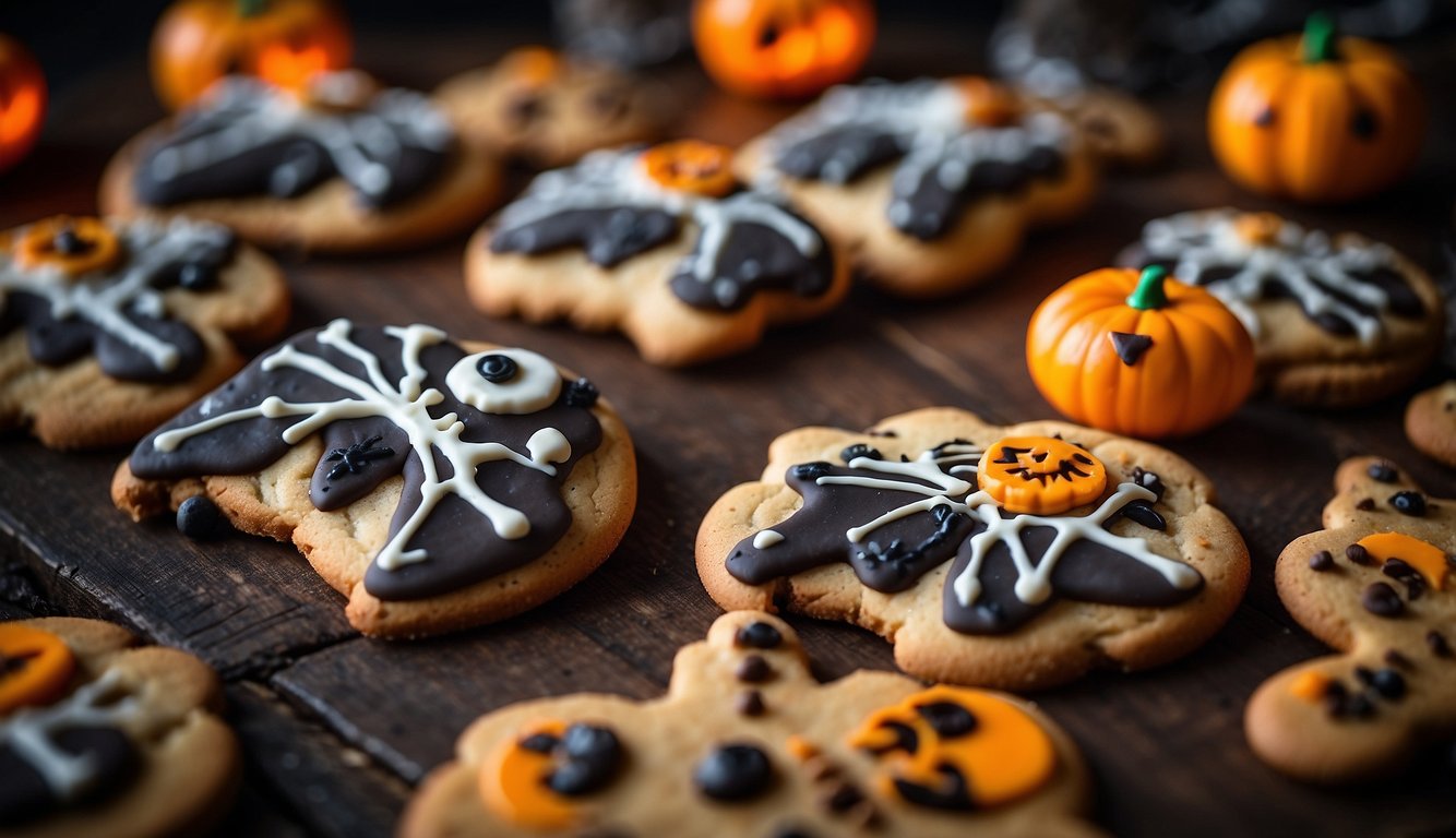 A spooky-themed cursor clicks on Halloween-themed cookies, unlocking special upgrades in Cookie Clicker game How to Get Halloween Cookies in Cookie Clicker