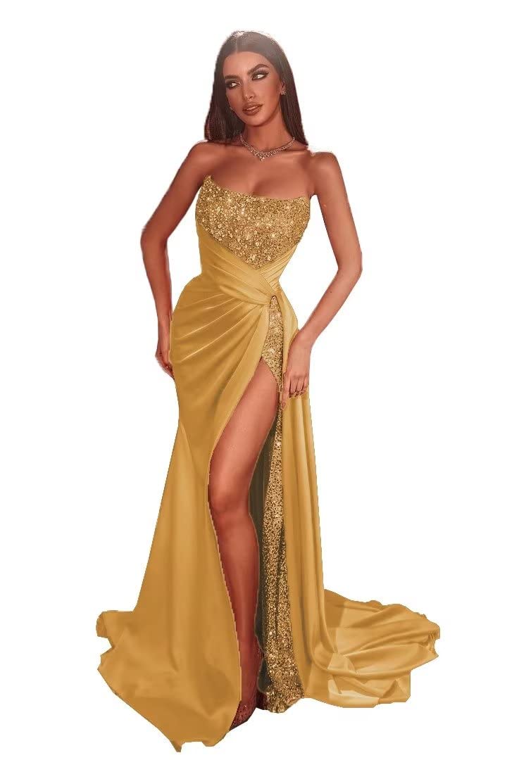 Gold Prom Dress 5