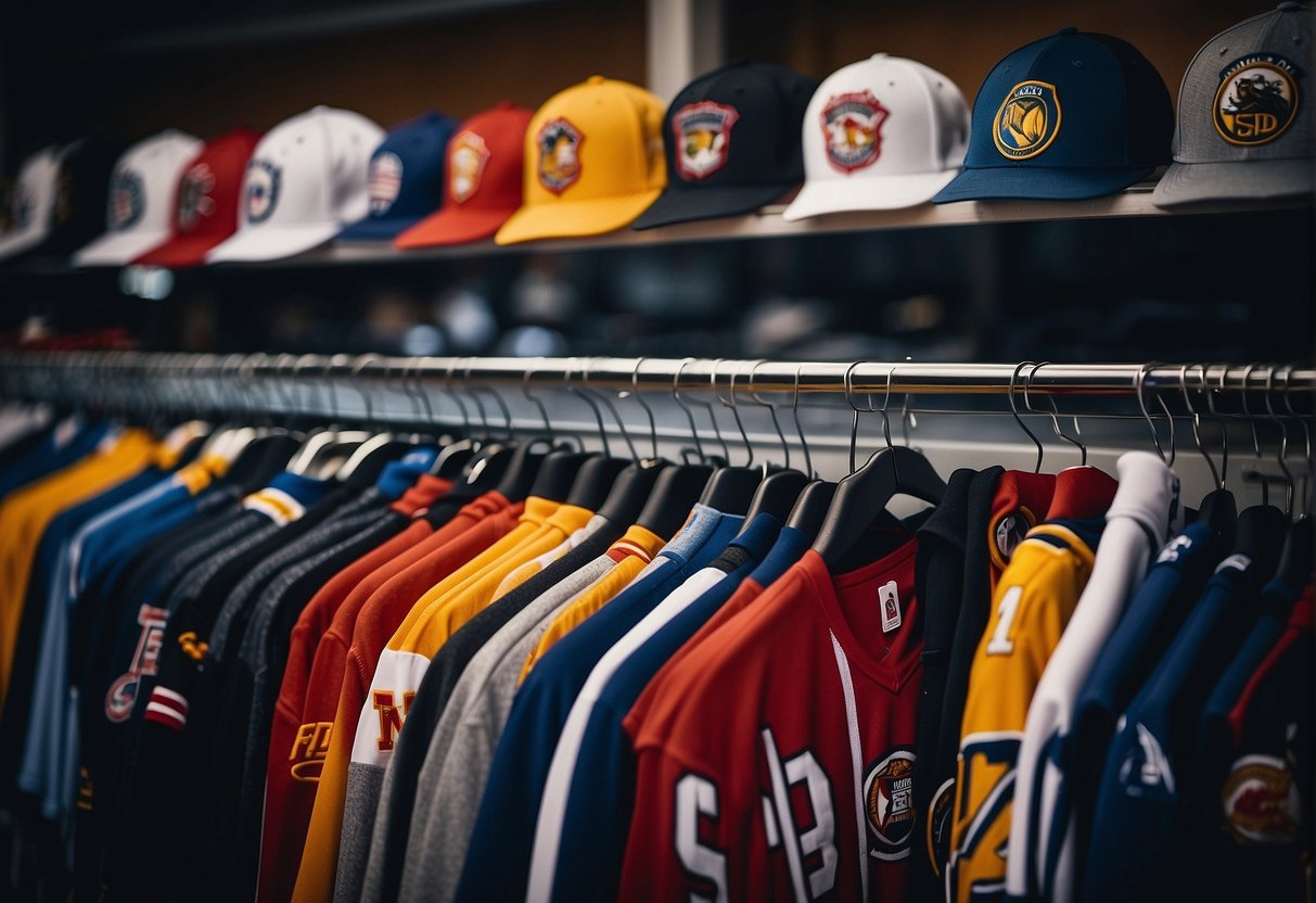 What to Wear to a Hockey Game: Fans selecting hockey jerseys, scarves, and hats. Excitedly discussing team colors and logos. A mix of anticipation and team spirit fills the air