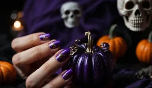 Purple Halloween Nails Ideas