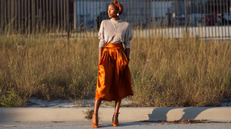 Satin Skirt Outfit
