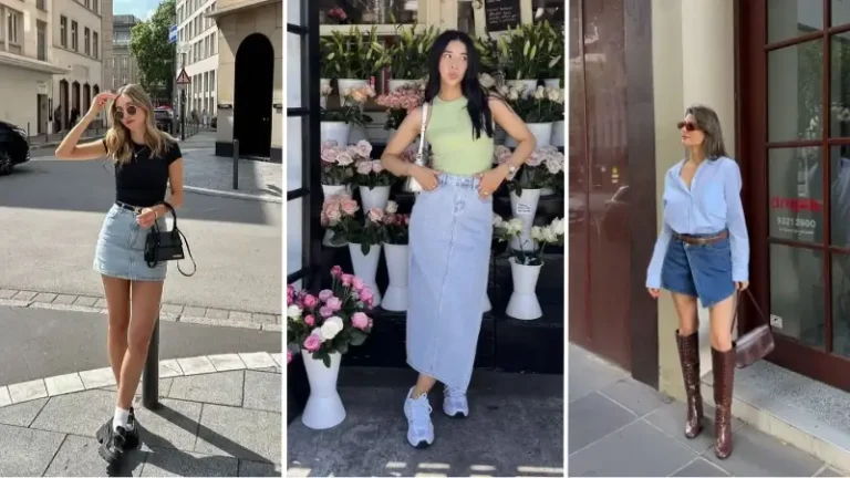 Denim Skirt Outfit 1