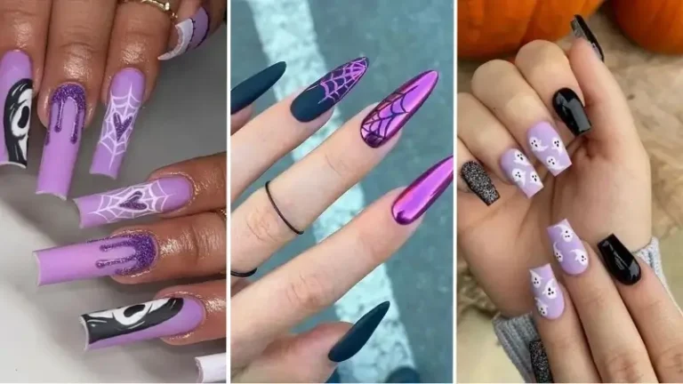 Purple Halloween Nails Ideas