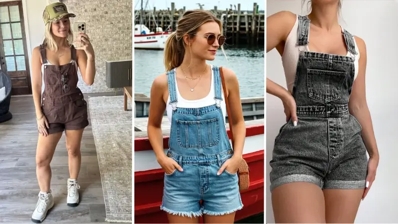 Overall Shorts Outfit