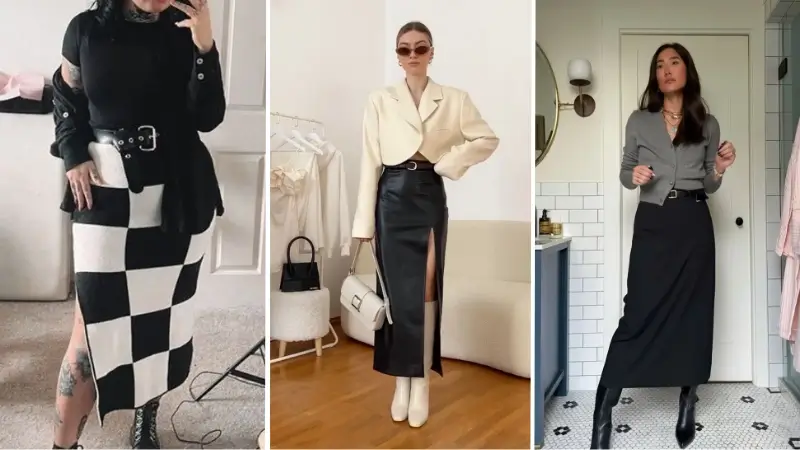 long black skirt outfit