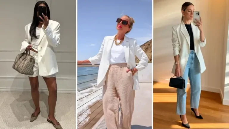 white blazer outfits