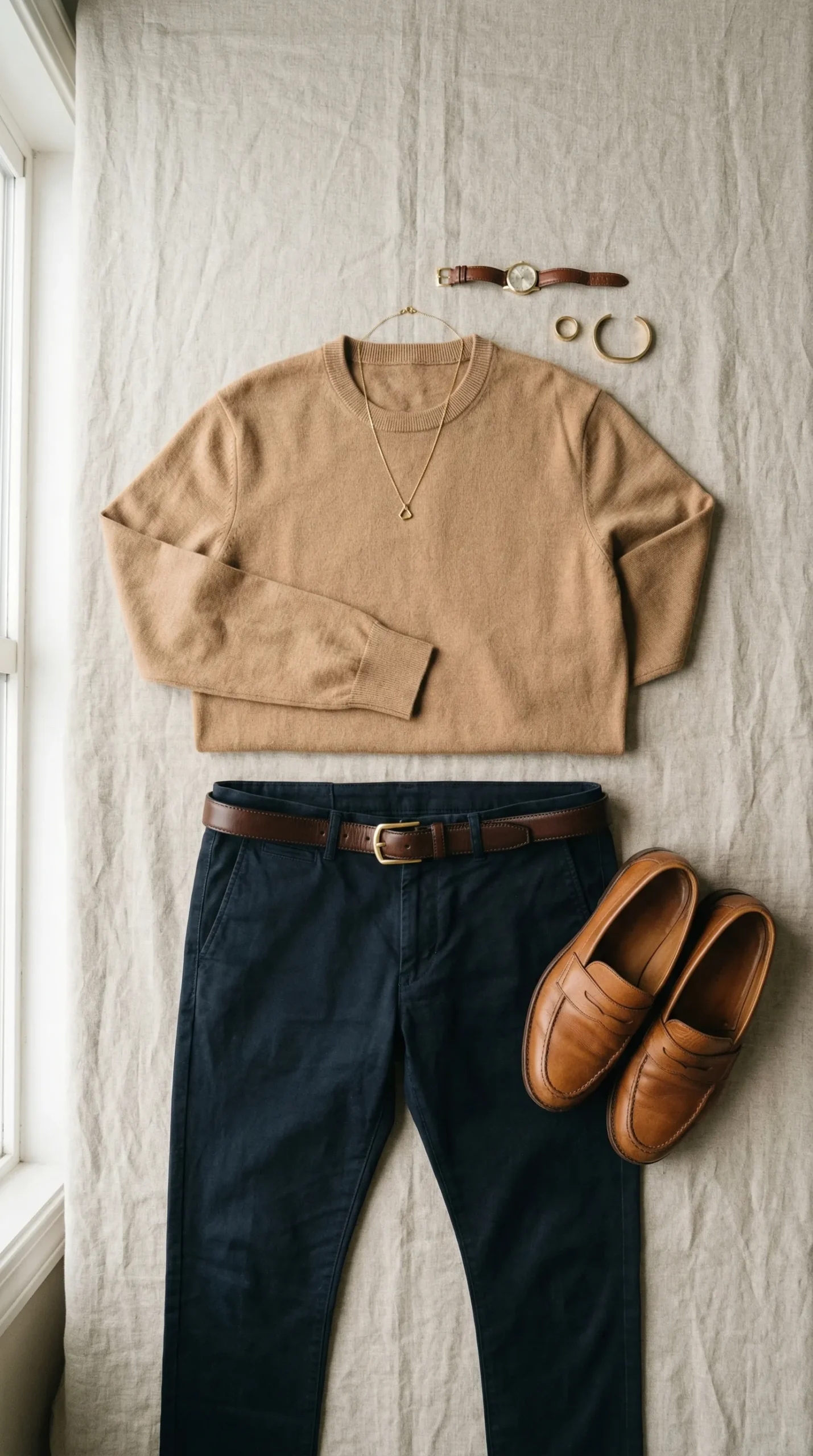 Smart casual outfit for women showing polished and relaxed balance