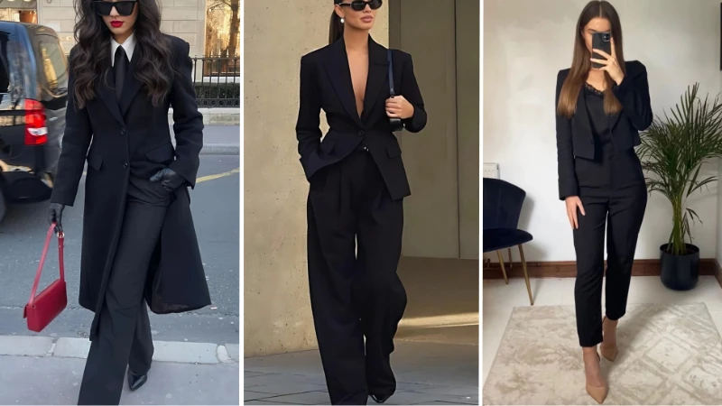 black suit for women