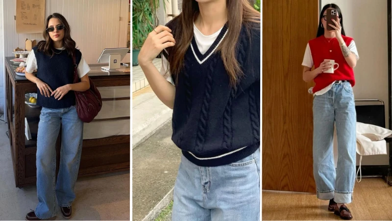 sweater vest outfit