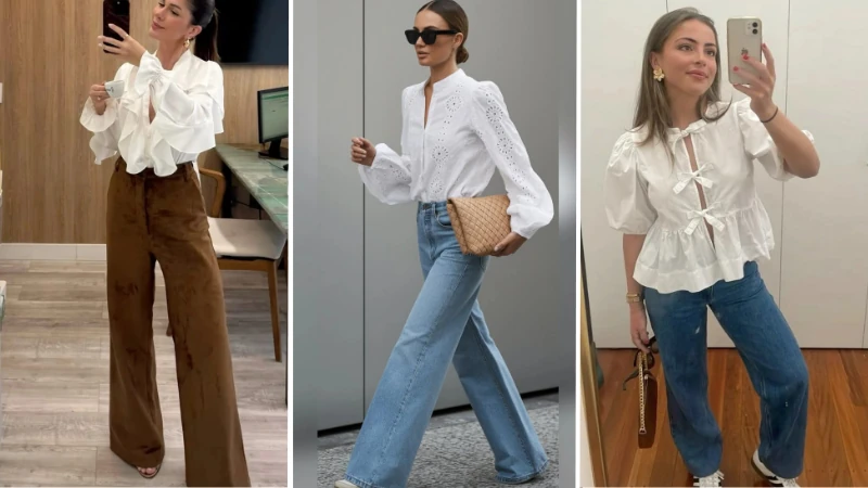 white blouse outfit