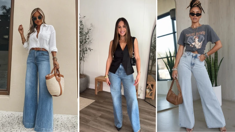 wide leg jeans outfit