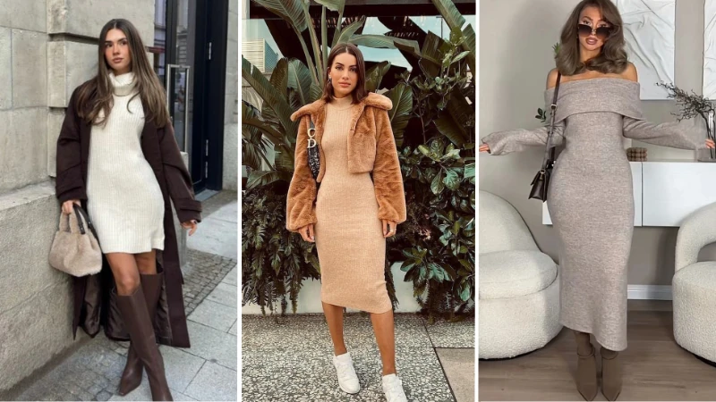 wool dress outfit
