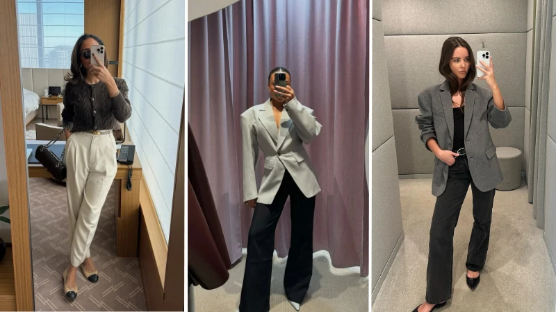 work outfits with flats