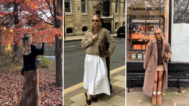 fall skirt outfits 1