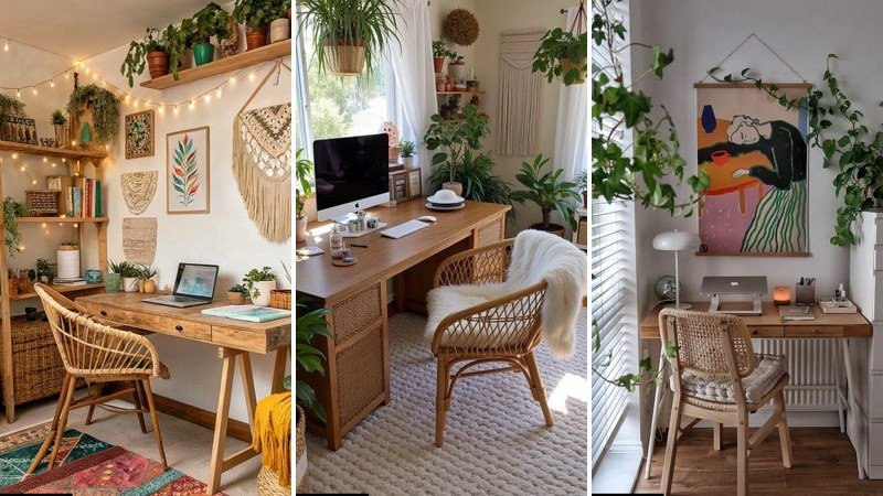 boho home office
